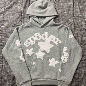 Beluga Gray Sp5der Hoodie